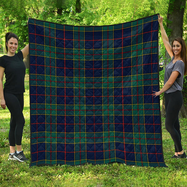Strachan Modern Clan Badge Tartan Premium Quilt