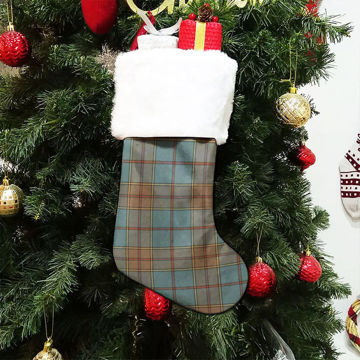 Strachan Weathered Clan Badge Tartan Christmas Stocking
