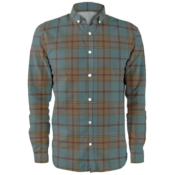 Strachan Weathered Clan Badge Tartan Long Sleeve Shirt