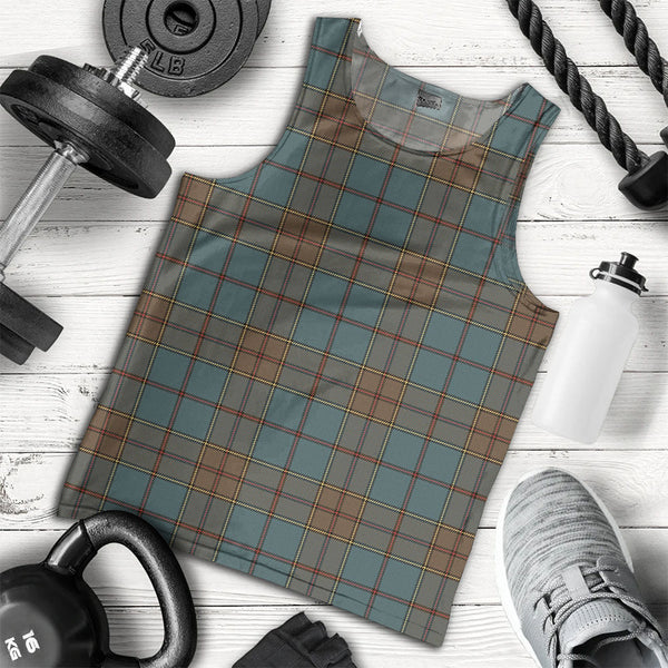 Strachan Weathered Clan Badge Tartan Men Tank Top
