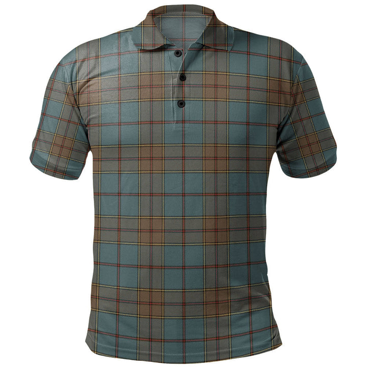 Strachan Weathered Clan Badge Tartan Polo Shirt