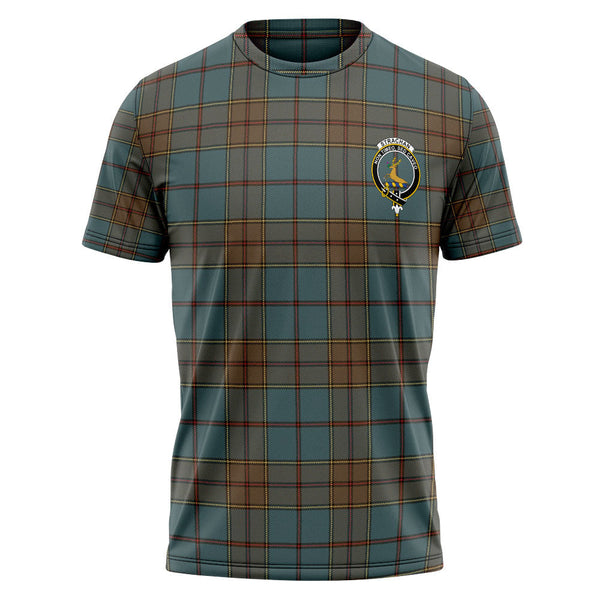 Strachan Weathered Clan Badge Tartan T-Shirt
