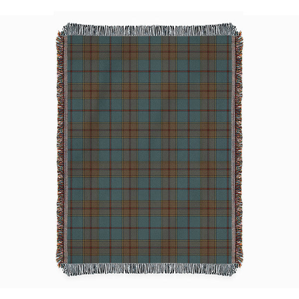 Strachan Weathered Clan Badge Tartan Woven Blanket