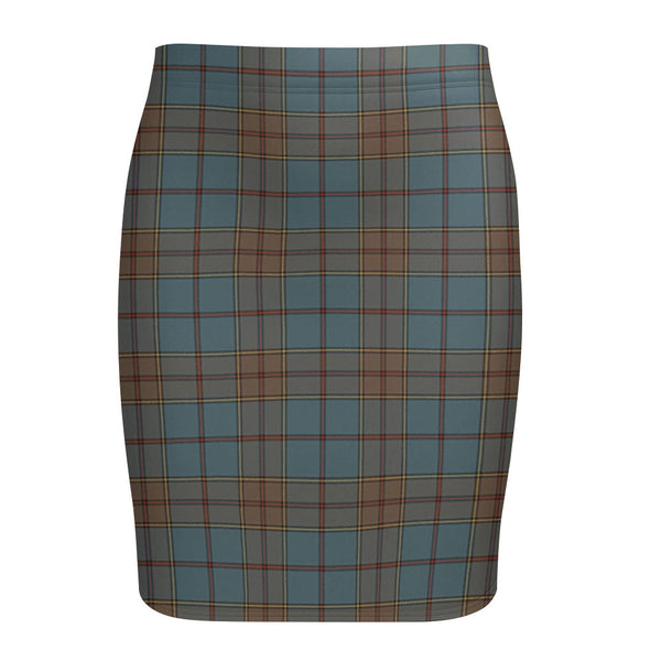 Strachan Weathered Tartan Fitted Skirt