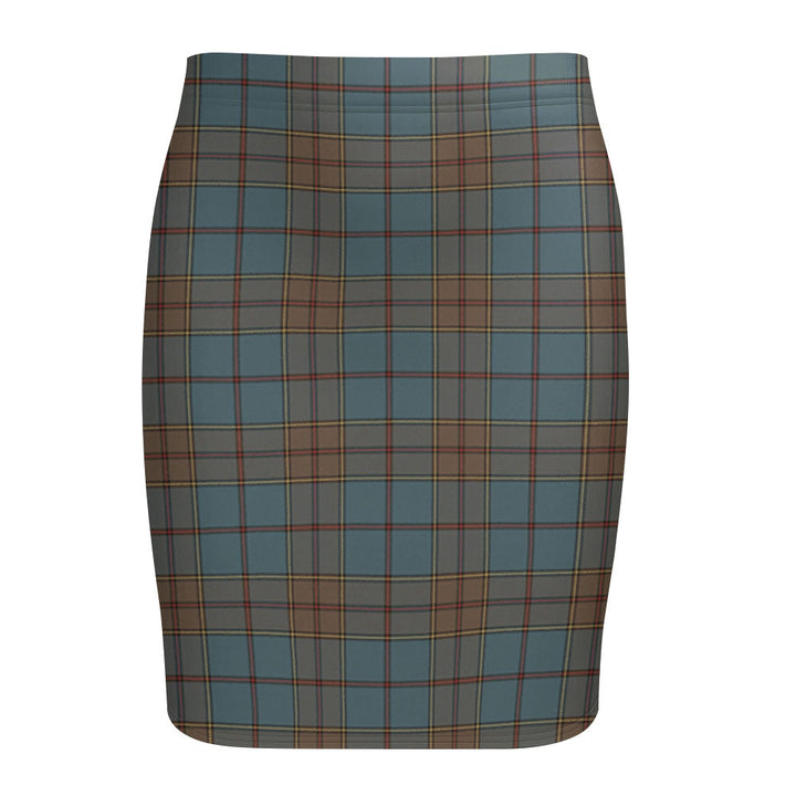 Strachan Weathered Tartan Fitted Skirt