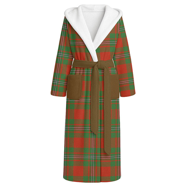 Strang Modern Clan Badge Tartan Flannel Hooded Bathrobe