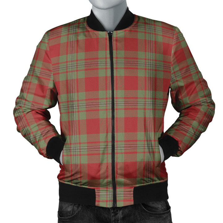 Strang Weathered Clan Badge Tartan Bomber Jacket