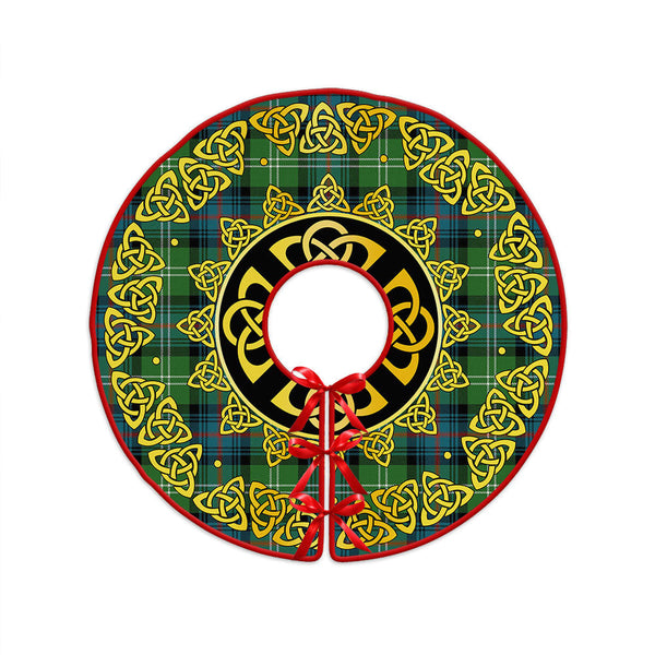 Sutherland Ancient Clan Badge Tartan Christmas Tree Skirt Golden Celtic Heritage