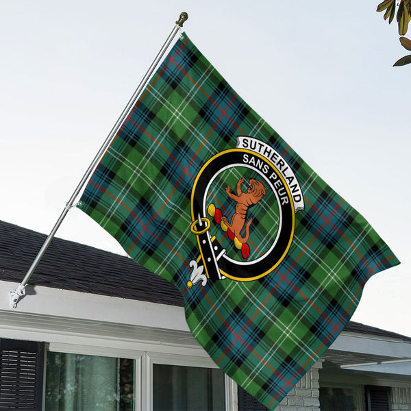 Sutherland Ancient Clan Badge Tartan House Flag