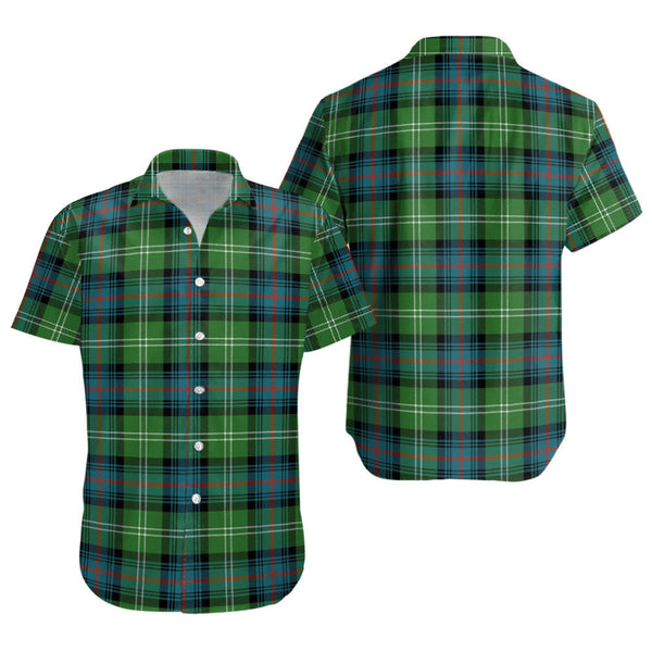 Sutherland Ancient Clan Badge Tartan Short Sleeve Shirt