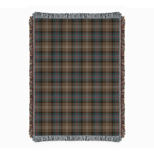 Sutherland Weathered Clan Badge Tartan Woven Blanket