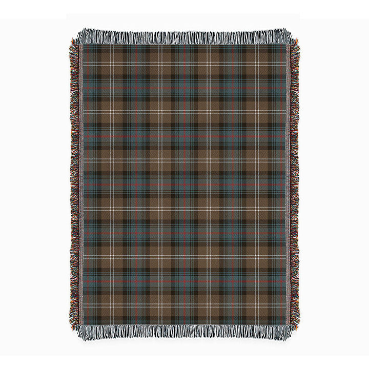 Sutherland Weathered Clan Badge Tartan Woven Blanket