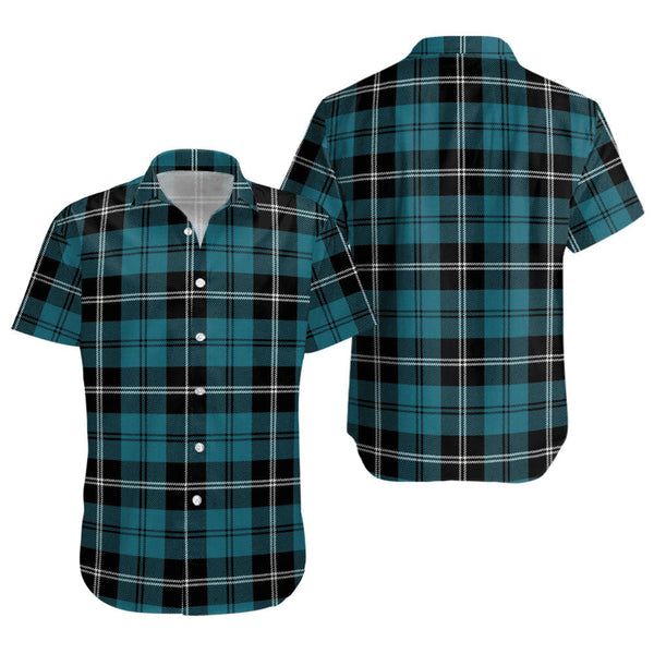 Swan Ancient Clan Badge Tartan Short Sleeve Shirt