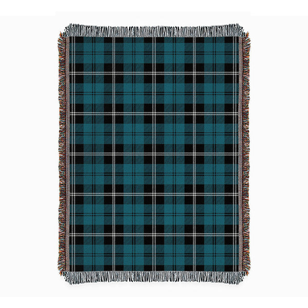 Swan Ancient Clan Badge Tartan Woven Blanket
