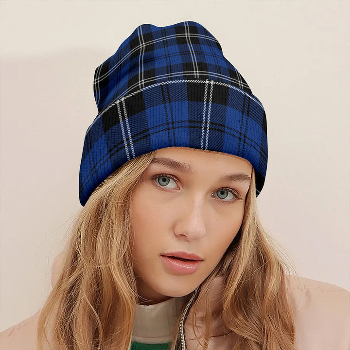 Swan Modern Clan Badge Tartan Knitted Beanie