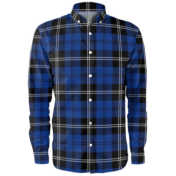 Swan Modern Clan Badge Tartan Long Sleeve Shirt