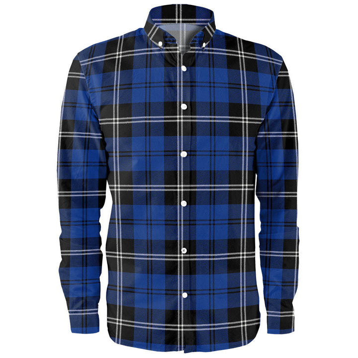 Swan Modern Clan Badge Tartan Long Sleeve Shirt