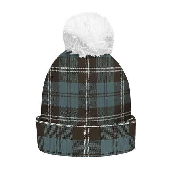 Swan Weathered Clan Badge Tartan Bobble Beanie Hat