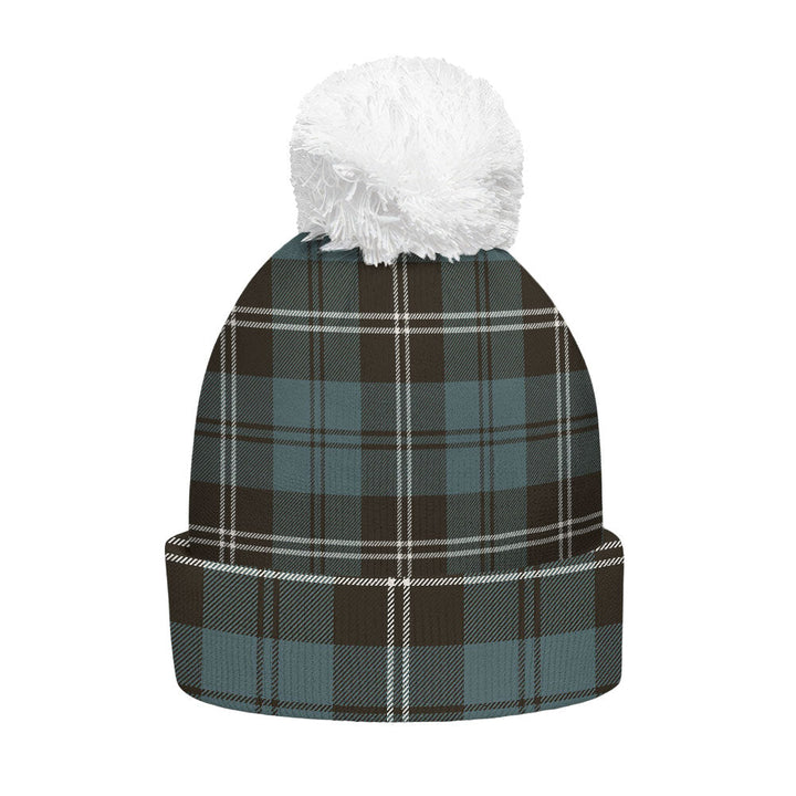 Swan Weathered Clan Badge Tartan Bobble Beanie Hat