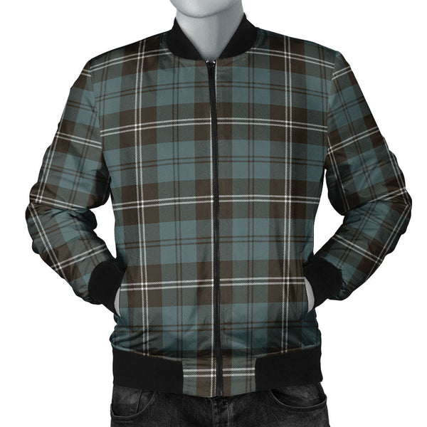 Swan Weathered Clan Badge Tartan Bomber Jacket