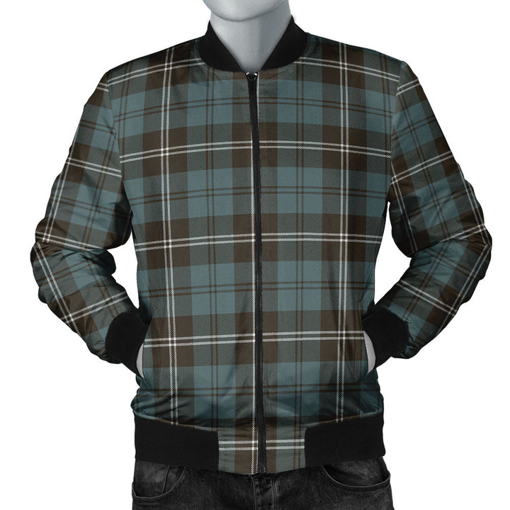 Swan Weathered Clan Badge Tartan Bomber Jacket