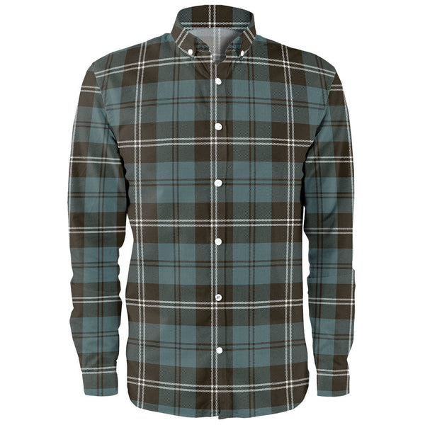 Swan Weathered Clan Badge Tartan Long Sleeve Shirt