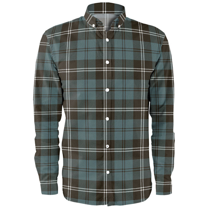 Swan Weathered Clan Badge Tartan Long Sleeve Shirt