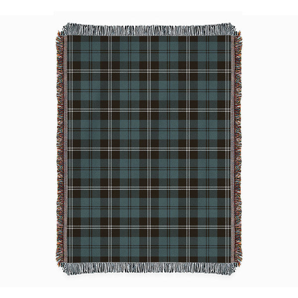 Swan Weathered Clan Badge Tartan Woven Blanket