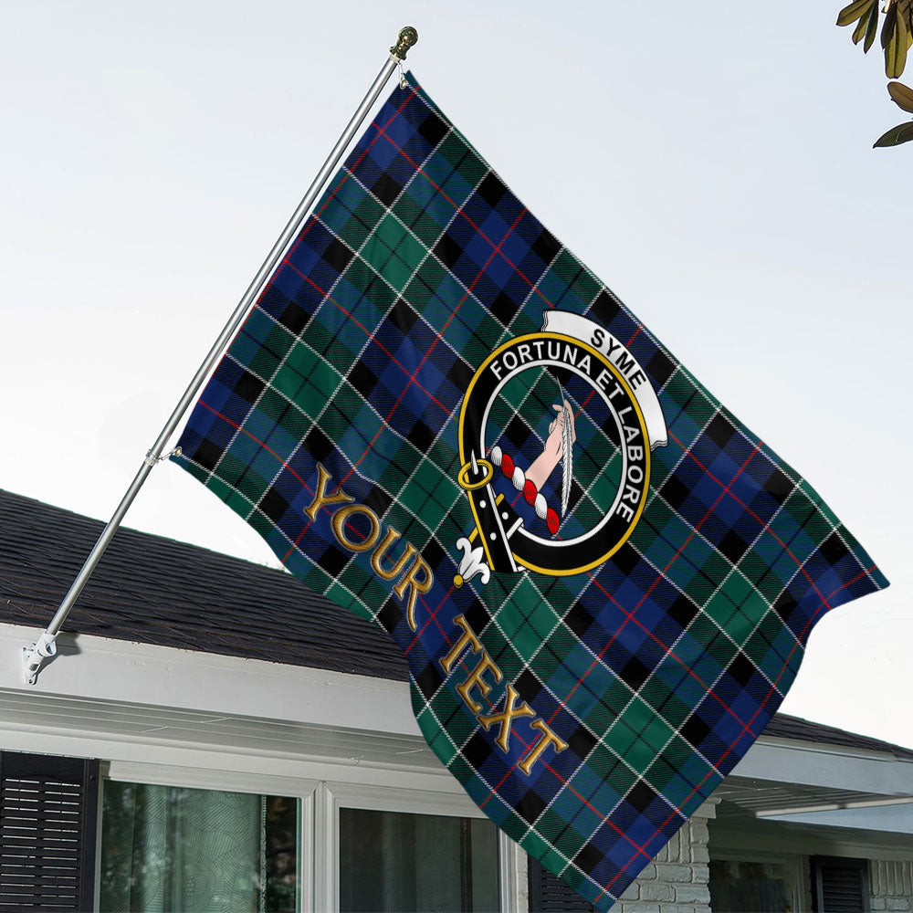 Rsym Flag Syme Modern Clan Badge Tartan House Flag | Celticprime.com – celticprime
