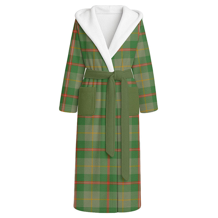 Symington Ancient Clan Badge Tartan Flannel Hooded Bathrobe