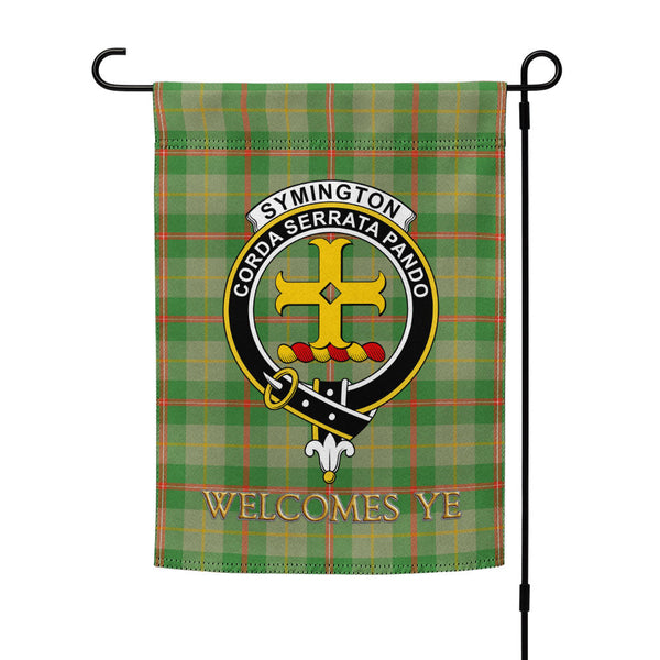 Symington Ancient Clan Badge Tartan Garden Flag