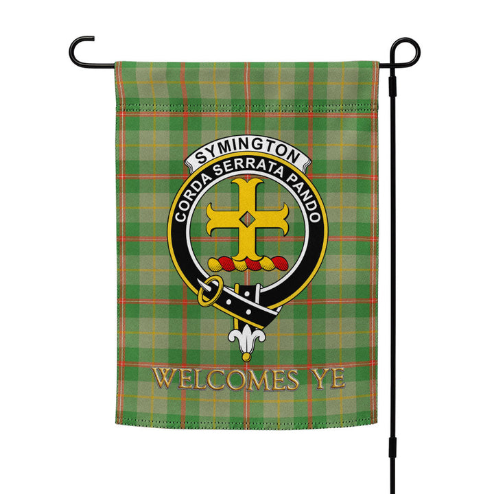 Symington Ancient Clan Badge Tartan Garden Flag