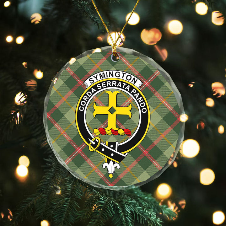 Symington Modern Clan Badge Tartan Glass Ornament