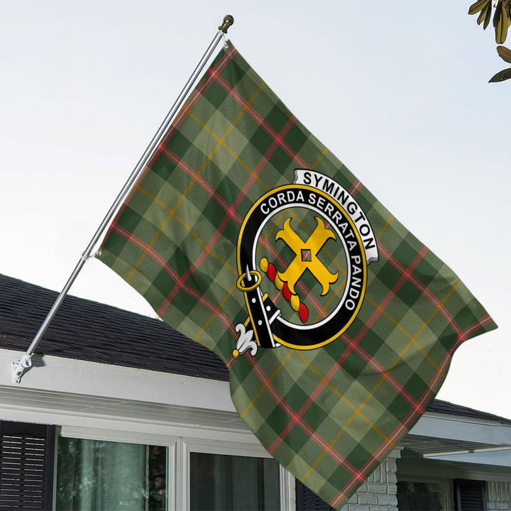 Symington Modern Clan Badge Tartan House Flag