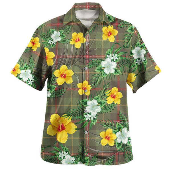 Symington Weathered Clan Badge Tartan Hawaiian Shirt Summer Vibes Style