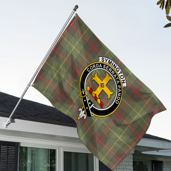 Symington Weathered Clan Badge Tartan House Flag