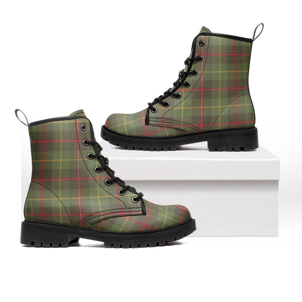 Symington Weathered Clan Badge Tartan Leather Boots