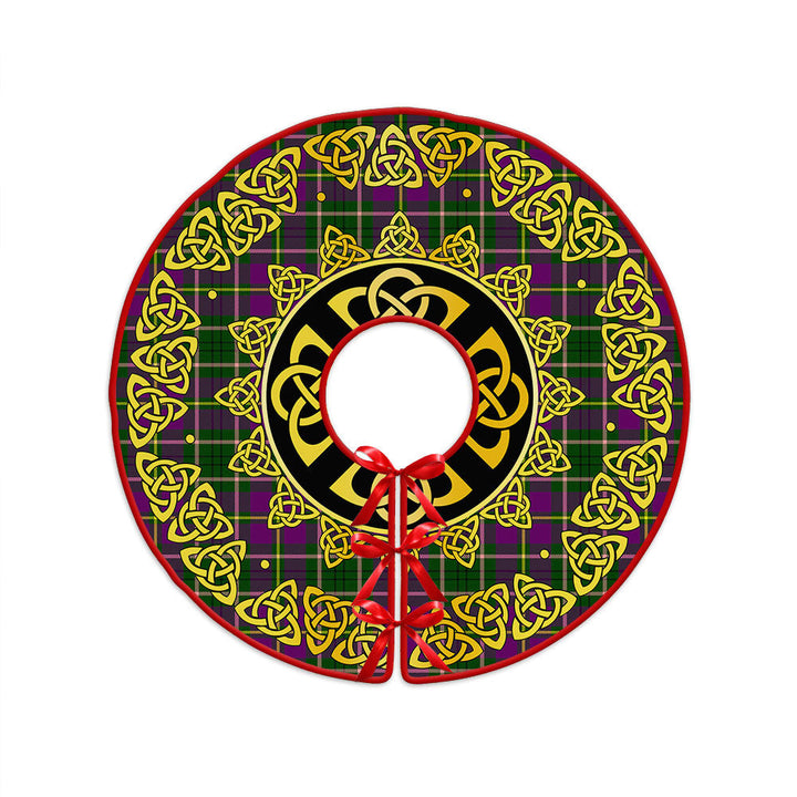 Tailyour Clan Badge Tartan Christmas Tree Skirt Golden Celtic Heritage