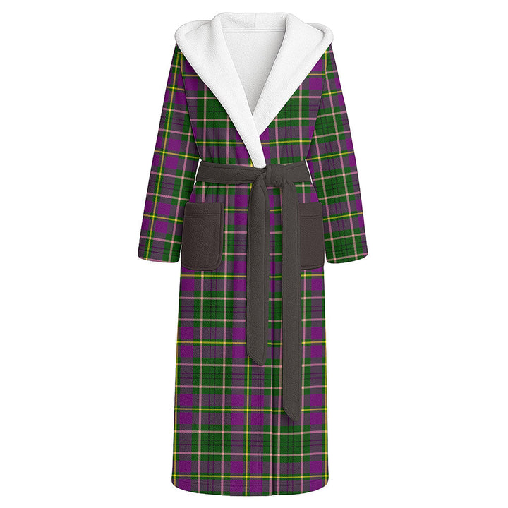 Tailyour Clan Badge Tartan Flannel Hooded Bathrobe