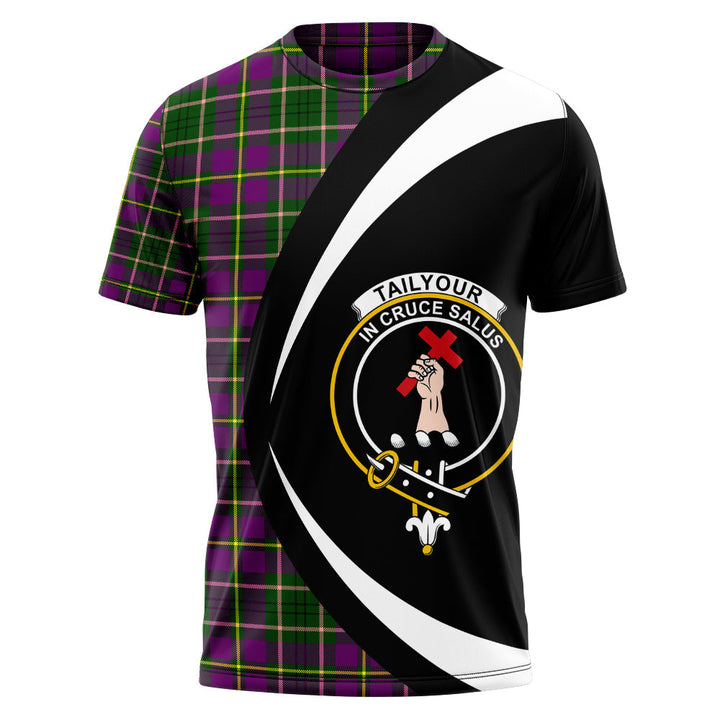 Tailyour Clan Badge Tartan T-Shirt Circle Style Personalized