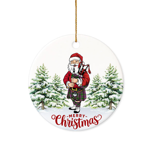 Tailyour Tartan Ceramic Ornament Santa