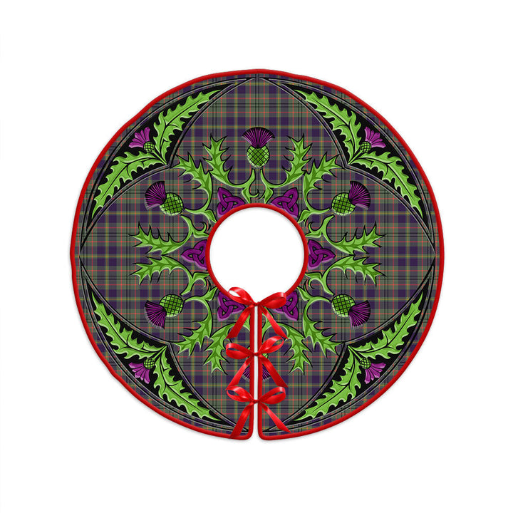 Tailyour Weathered Clan Badge Tartan Christmas Tree Skirt Scottish Thistle Design