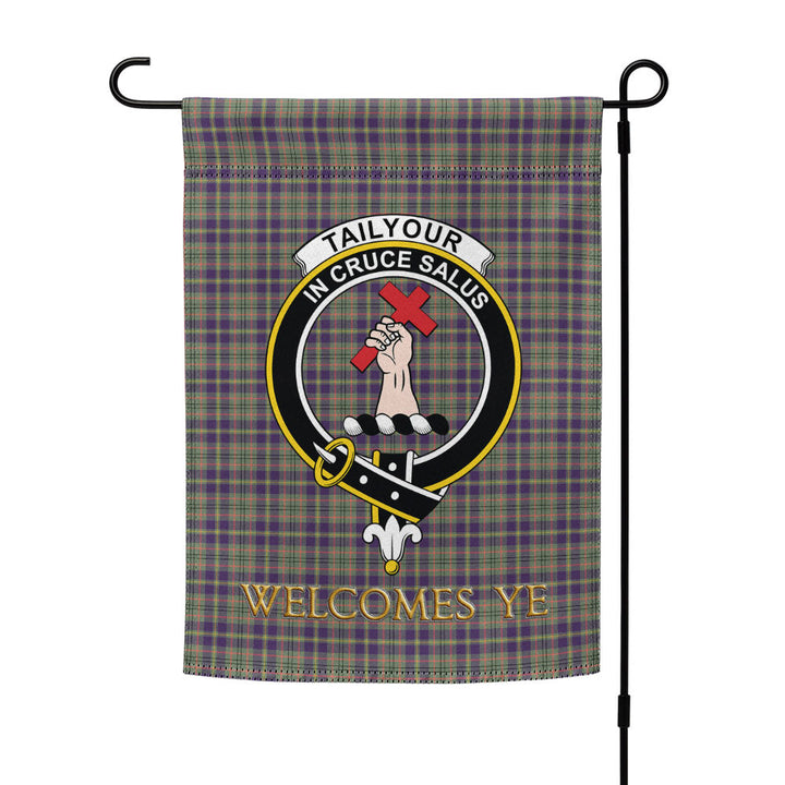 Tailyour Weathered Clan Badge Tartan Garden Flag