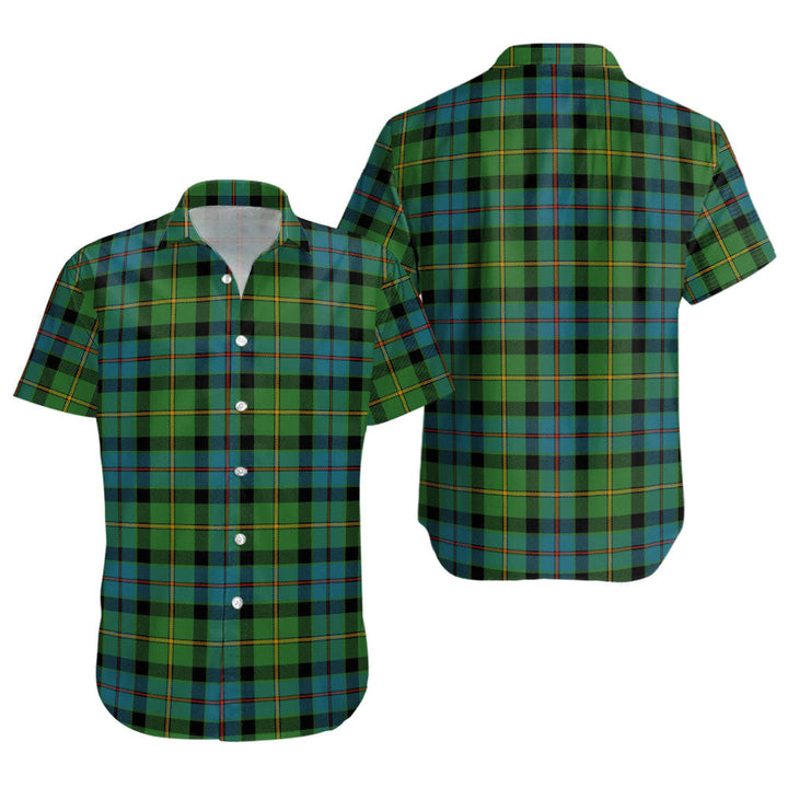 Tait Ancient Clan Badge Tartan Short Sleeve Shirt