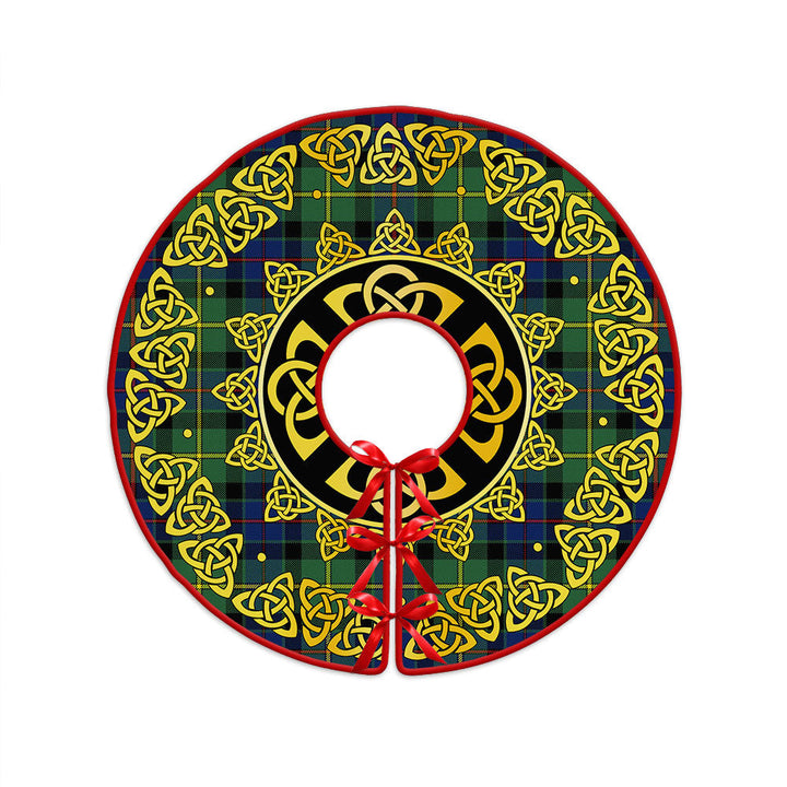 Tait Modern Clan Badge Tartan Christmas Tree Skirt Golden Celtic Heritage