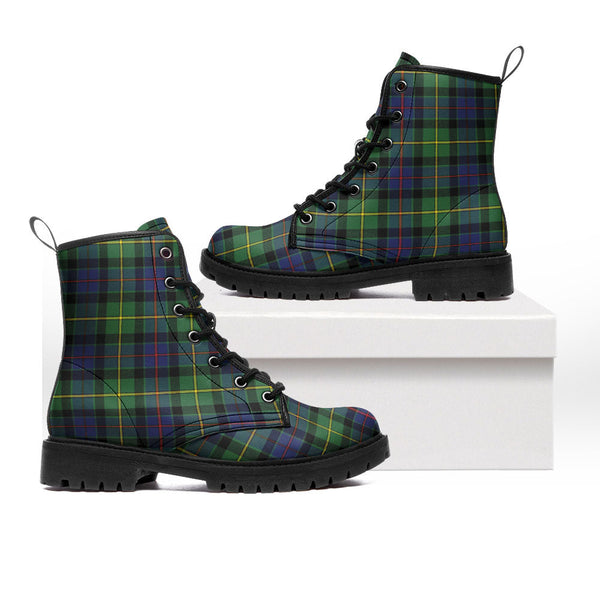 Tait Modern Clan Badge Tartan Leather Boots