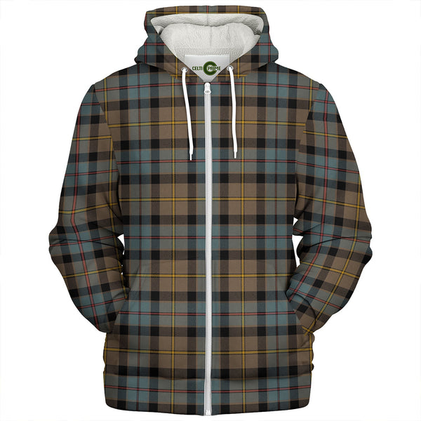 Tait Weathered Clan Badge Tartan Sherpa Hoodie