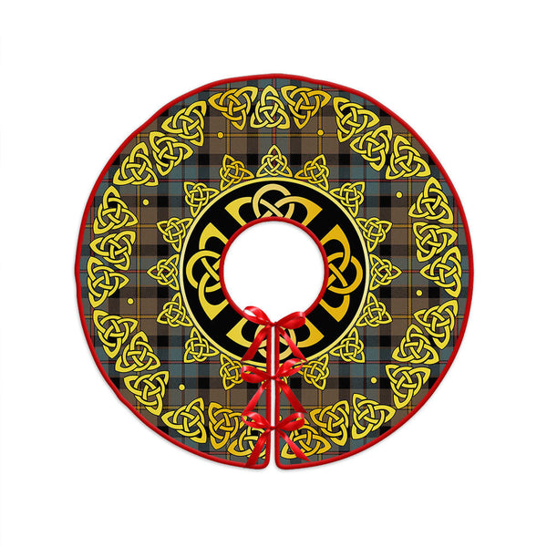 Tait Weathered Clan Badge Tartan Christmas Tree Skirt Golden Celtic Heritage