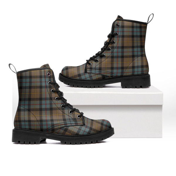 Tait Weathered Clan Badge Tartan Leather Boots