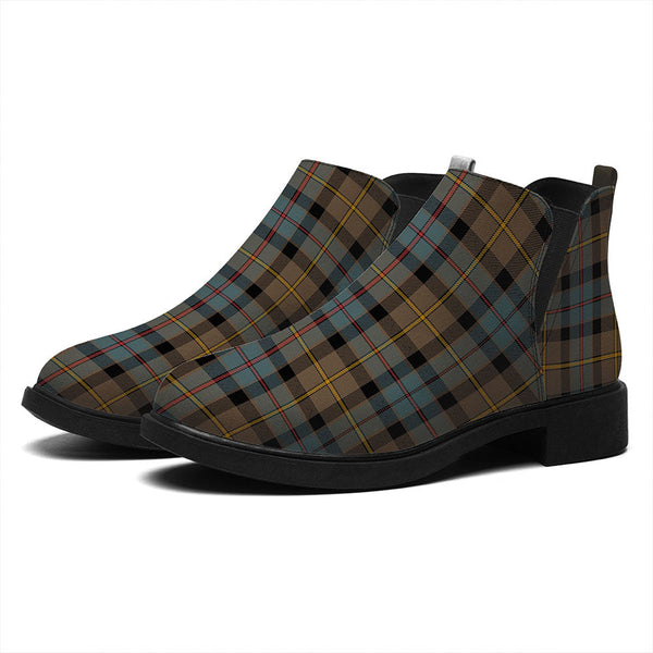 Tait Weathered Tartan Flat Ankle Boots